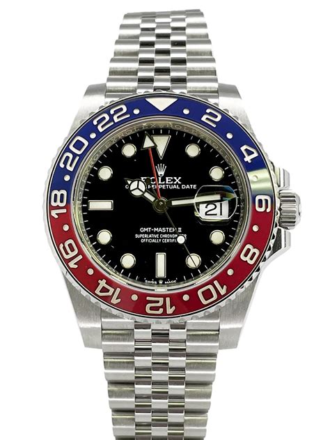 the rolex gmt master-ii pepsi dial in stainless steel|Rolex Pepsi 2022 price.